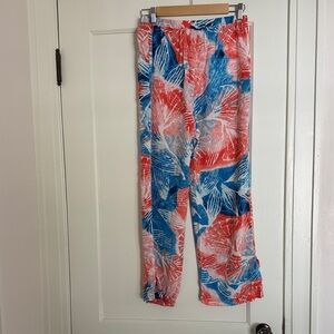 NIC+ZOE Red and Blue Wide Leg Pants